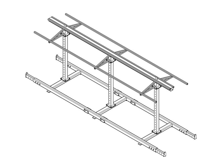 Fabrication model of a welded steel support structure