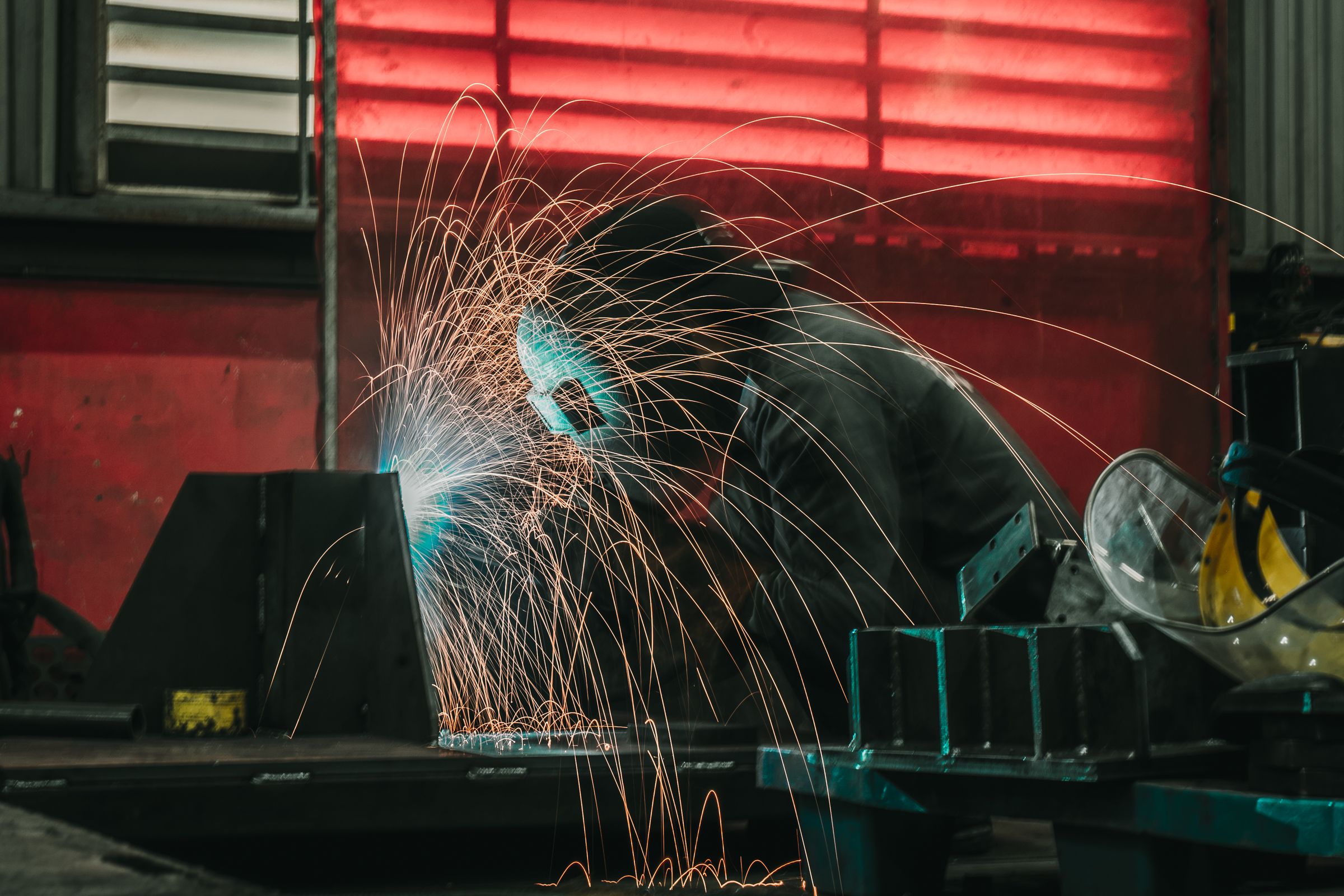 Steel fabrication in the workshop