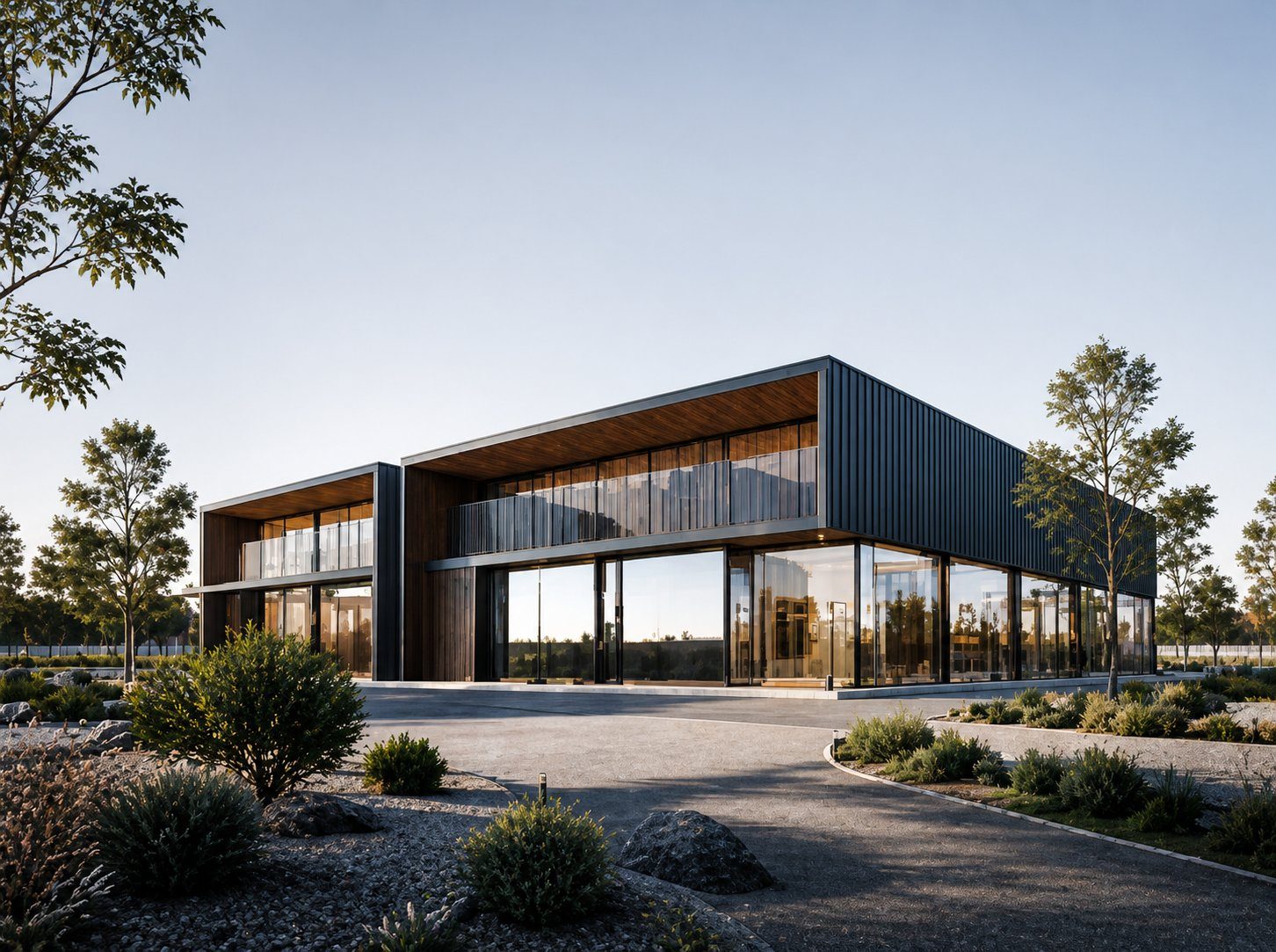 Photoreal 3D render of a building